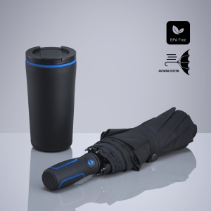 CO Travel Set: cană termică 370 ml și umbrelă automată