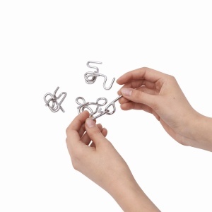CONCEPȚIE INTELIGENTĂ - Puzzle metalic ingenios CLEVER, asortat de 4 ori, preț per bucată - Img 4