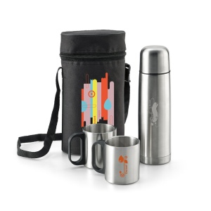 DURANT. Stainless steel thermos and mugs set - Img 1