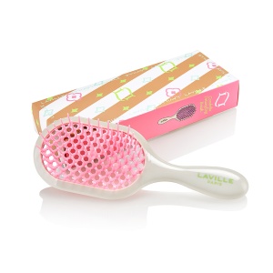 GC laville paris detangling brush. col. pink