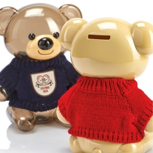 GC Teddy bear-shaped moneybox inn my home. in box - Img 2