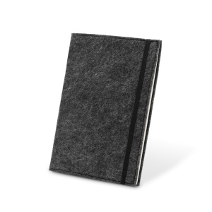 hi!™ BALDWIN Blocnotes A5 cu copertă din pâslă reciclată (100% rPET) și pagini liniate din hârtie 100% reciclată