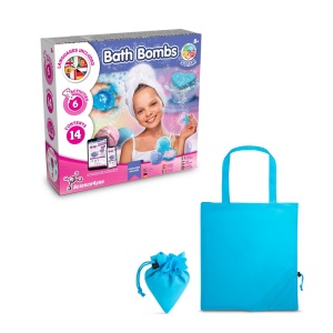hi!™ Bath Bombs Kit V Joc educațional furnizat cu o pungă de cadou pliabilă 190T