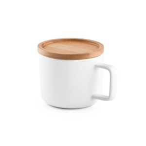 hi!™ FANGIO Cană din ceramică cu capac și bază din bambus 230 mL