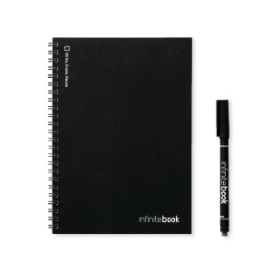 hi!™ INFINITEBOOK PLAIN A5 "Infinitebook" cu copertă flexibilă și 15 pagini simple de tip tablă albă