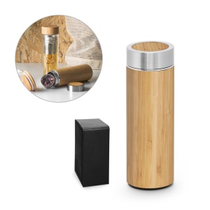 hi!™ NATUREL Bamboo and stainless steel thermos (90% recycled) 430 mL - Img 3