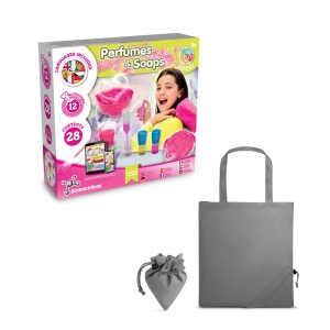 hi!™ Perfume & Soap Factory Kit V Joc educațional furnizat cu o pungă de cadou pliabilă 190T