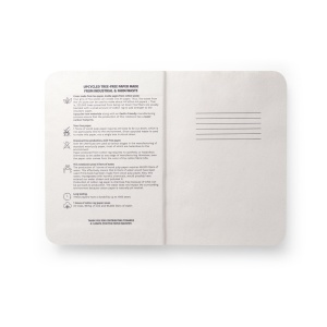 hi!™ TEAPAD SEMI-RIGID Blocnotes A5 cu copertă semi-rigidă realizată din deșeuri de frunze de ceai (65%)