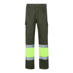 hi!™ VL ATHENA Pantaloni din twill în două tonuri (210g/m²), căptușiți, cu mai multe buzunare, din bumbac (20%) și poliester (80%)