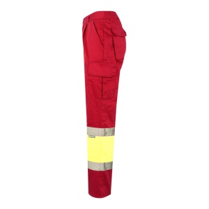 hi!™ VL ATHENA Two-tone twill (210g/m²), padded, multi-pocket trousers in cotton (20%) and polyester (80%) - Img 1