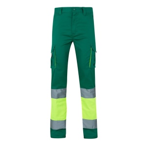 hi!™ VL ZEUS LARGE Pantaloni elastici cu buzunare multiple, în două tonuri (240 g/m²), din bumbac (46%), EME (38%) și poliester (16%)