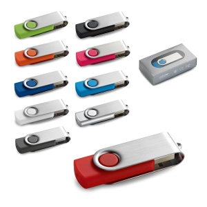 HI CLAUDIUS 8GB. 8 GB USB flash drive with metal clip