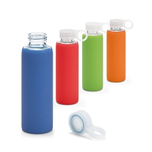 HI DHABI. Borosilicate glass sports bottle 380 mL