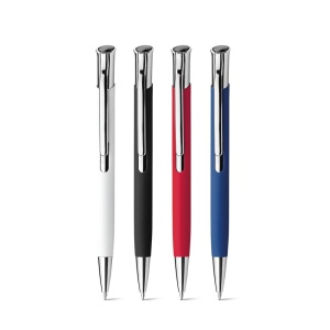 HI OLAF SOFT. Aluminium ball pen with rubber finish