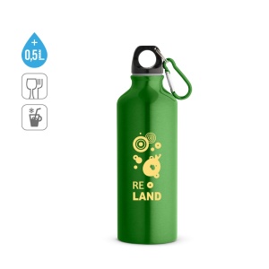 HI RE-LANDSCAPE M. Sticlă din aluminiu reciclat (100% rAL) cu carabină 530 mL - Img 9