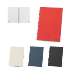 HI SCHILLER. Blocnotes A5 cu copertă flexibilă, fabricat din hârtie 100% reciclată