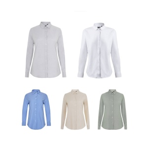 HI VL PRITHVI WOMEN. Oxford shirt (180 g/m²) for women, made from cotton (50%), polyester (45%) and elastane (5%) - Img 6