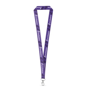 HI WINDSOR. Recycled polyester (100% rPET) sublimation lanyard with carabiner