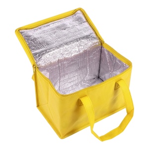 Laminated non-woven fabric cooler bag with silver interior - Img 12