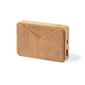 MAK Dobson - Power Bank Bamboo/ Cork Wireless 15W. Magnetic. 5000 mAh. USB Output. Type C Output and Input - Img 3