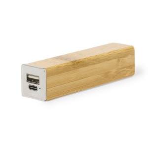MAK Godimer - Power Bank Bamboo/ Wheat Straw 2200 mAh. USB Output. Type C Output and Input - Img 2