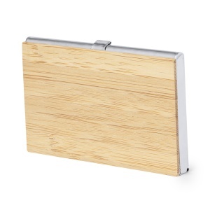 MAK Jarviner - Set Metal/ Bamboo Card Holder 1 Compartment. Pen - Img 4