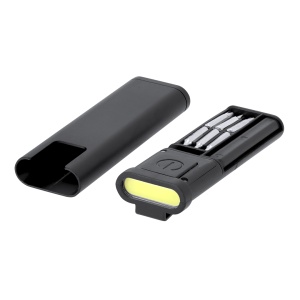 MAK Kedarl - Tool Set Recycled Aluminium 4 Leds. 6 Accessories. Button Batteries Included
