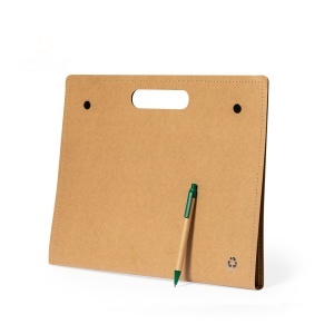 MAK Kelem - Folder Recycled Cardboard 20 Sheets Notepad. 25 Sticky Notes 7,4 x 7,4 cm. 125 Mini Sticky Notes 1,5 x 7,5 cm. Recycled Cardboard Pen Included - Img 5