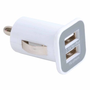 Micro USB car charger with 2 USB ports. Input 12 V - Output 5 V/1000 mA; 5 V/2100 mA - Img 3