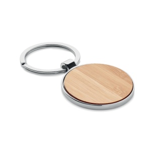 MO BALLARAT Round key ring metal bamboo
