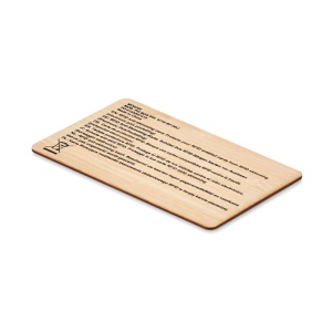 MO CUSTOS + - Card RFID în bambus - Img 3