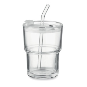 MO SIP - Pahar de sticlă cu pai 400ml - Img 2