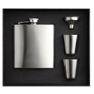 MO SLIMMY FLASK SET - Sticlă de buzunar cu paharele