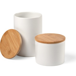 Munch 1000 Canister Ceramic 980ml. Bamboo lid - Img 6
