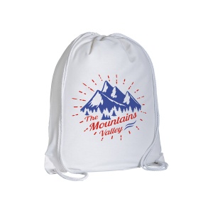 ON™ 135 g/m2 cotton backpack with drawstring closure