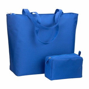 ON™ 300D polyester beach bag with long handles and zip closure