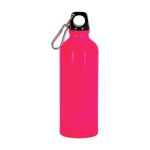 ON™ Aluminium water bottle (500 ml) with plastic lid and snap hook (22 cm tall)