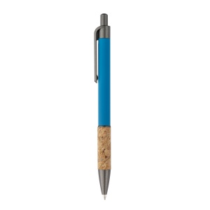 ON™ Aluminum pen with cork handle, burnished clip, top and tip