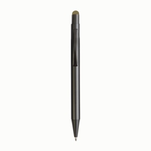 ON™ Aluminum push button ball pen with colored touch screen and laser engraved logo