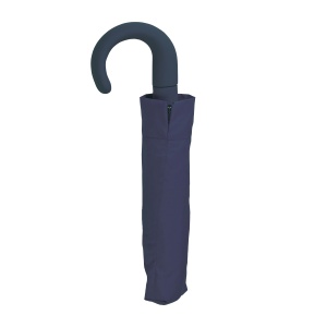 ON™ Automatic compact umbrella with curved rubberised handle and matching pouch