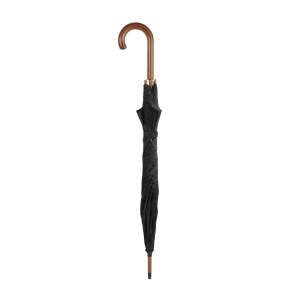 ON™ Automatic umbrella with wood shaft, ferrule and handle