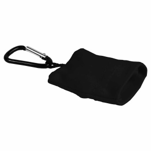 ON™ Snap hook keychain with foldable polyester microfibre screen/lens cleaning cloth