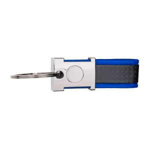 ON™ Keyring in burnished metal and two-tone PU, with space suitable for resin logo