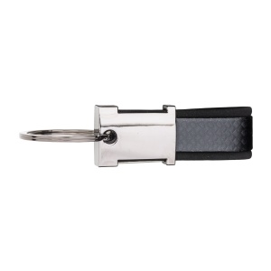 ON™ Keyring in burnished metal and two-tone PU, with space suitable for resin logo