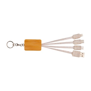 ON™ Usb-type w/lighting/micro usb power cable with keychain