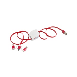 ON™ Retractable charging cable USB, Type-C, lightning and micro USB