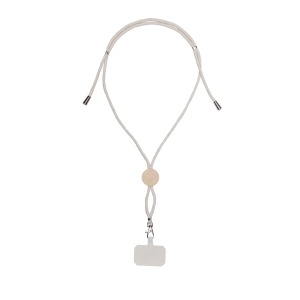ON™ Cotton badge/cell phone lanyard with personalization tag and bamboo insert - Img 1