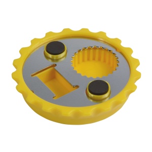 ON™ ABS and metal, bottle top-shaped, screw-top and bottle opener with magnets