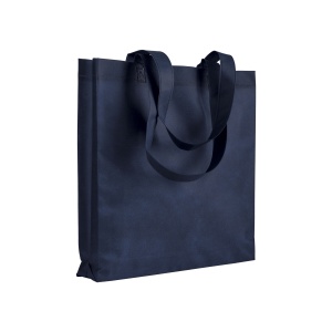 ON™ Heat-sealed 80 g/m2 non-woven fabric shopping bag with gusset and long handles