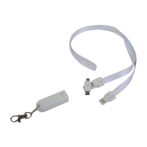 ON™ Lanyard with snap hook, with charging cable function with Micro-USB/Lightning/USB type C/U
